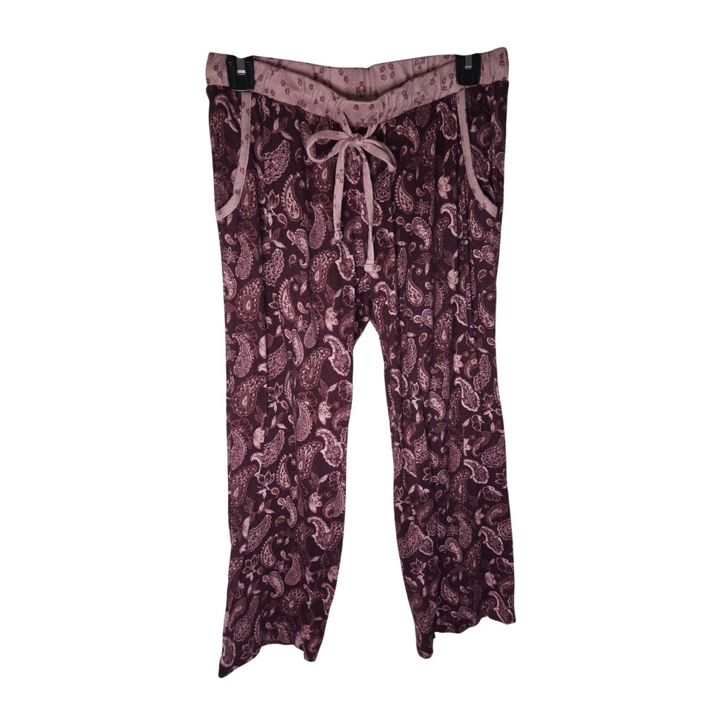 Lucky Brand Paisley Print Pajama Set Women's Size S Top Pants Lounge Sleepwear - Picture 5 of 6